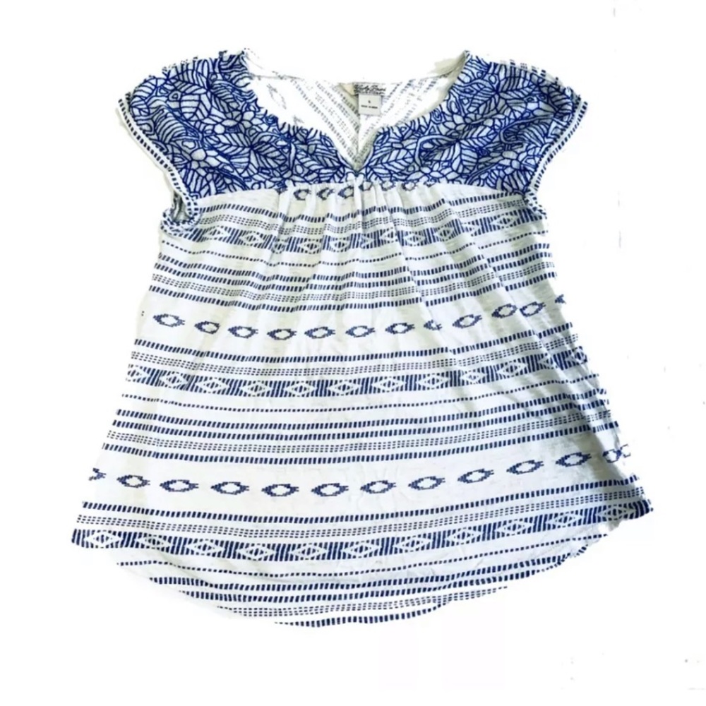 Lucky Brand Embroidered Blouse XS